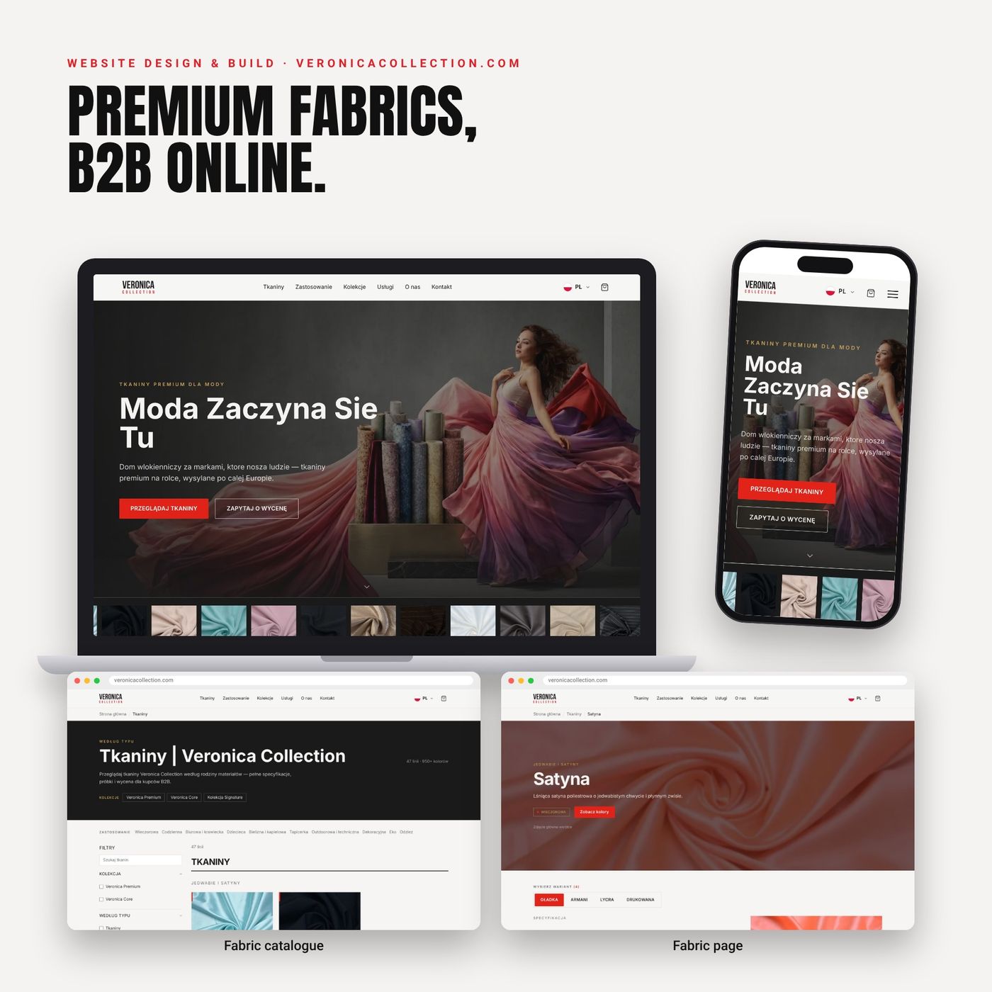 Premium kumaşlar, online B2B